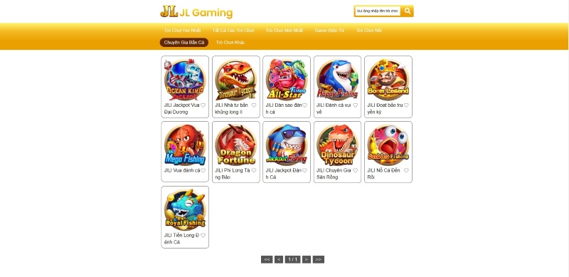 Sảnh game bắn cá Jili gaming